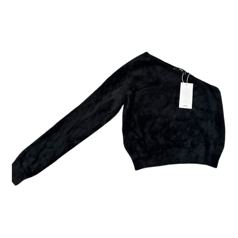 Mango black Fuzzy Sweater